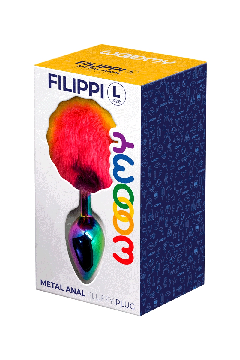 plug-anal-multicolore-métal-pompon