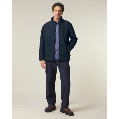 Veste zippée recyclée unisexe Trekker Stanley/Stella personnalisable, coloris Bleu marine