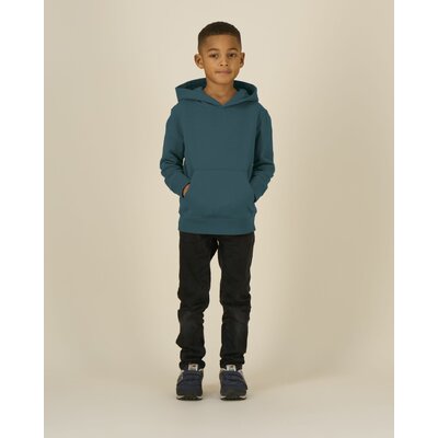 Sweat à capuche bio enfant Mini Cruiser 2.0 Stanley/Stella personnalisable, coloris Bleu canard foncé