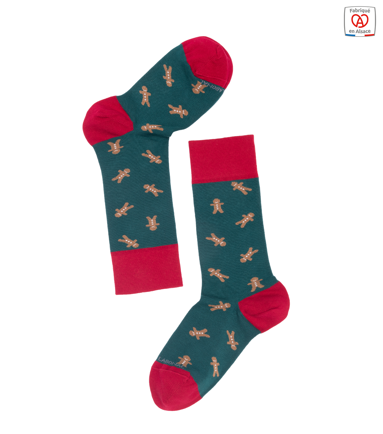 Les chaussettes à motifs bonhomme pain d\'épices