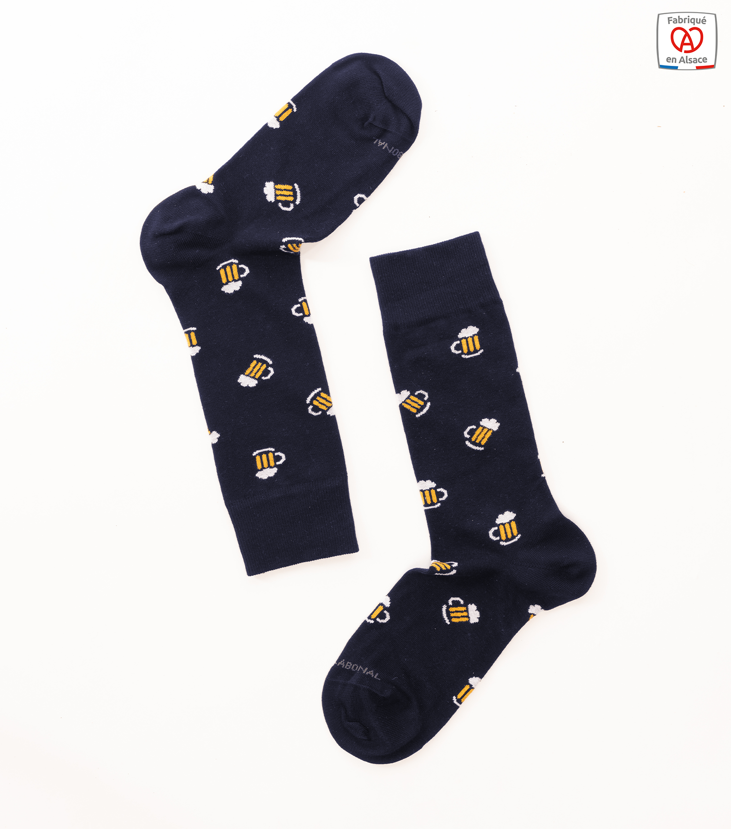 Les chaussettes à motifs chope de bière