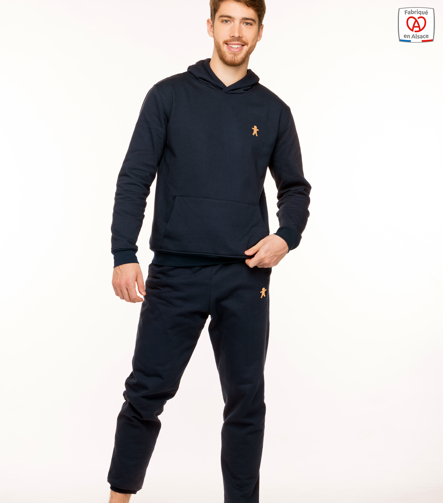 pantalon jogging HOMME avec bande contrastée sur le côté des jambes