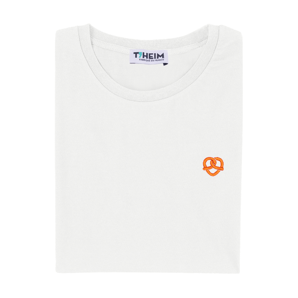 Le T-shirt mixte brodé bretzel