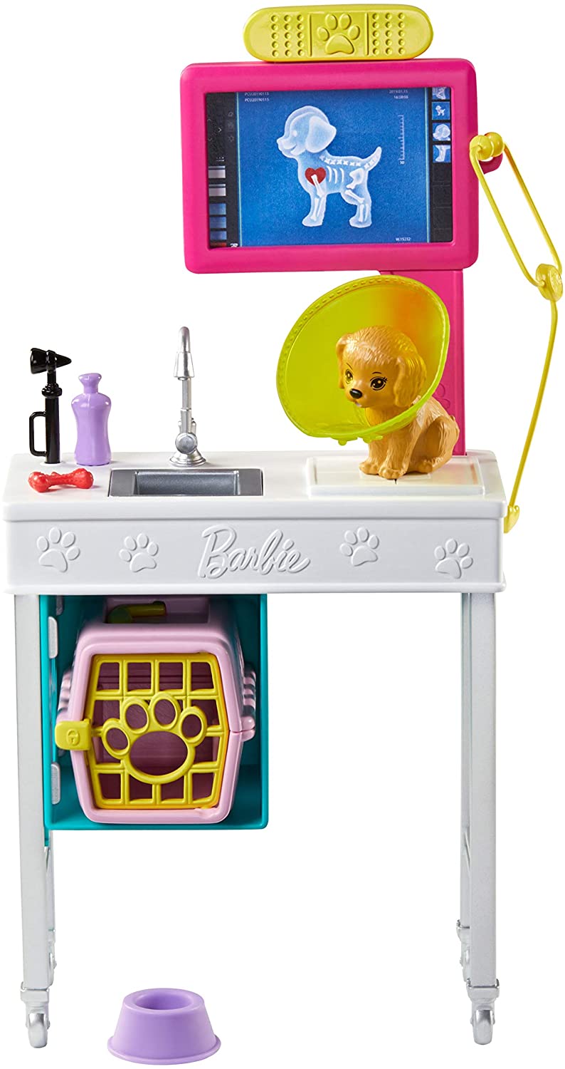 Jouet Mattel Barbie Métiers coffret Cabinet Vétérinaire pour poupée 1