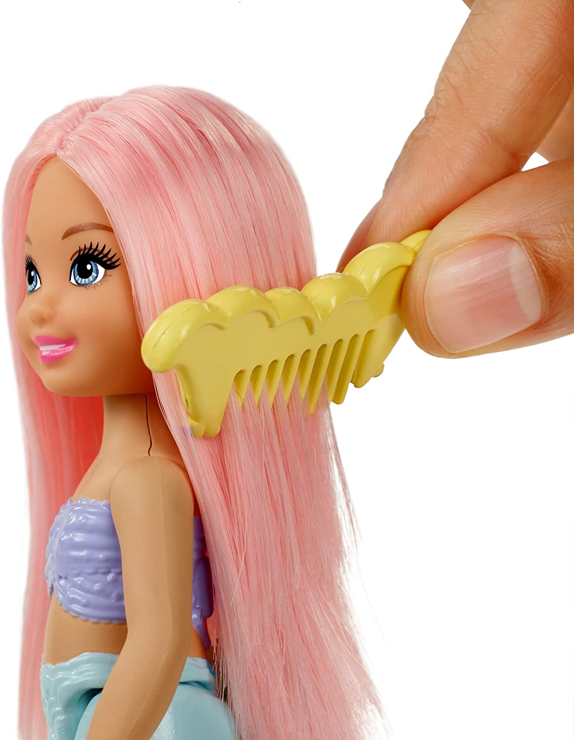 Jouet Mattel Barbie Dreamtopia Coffret Aire de Jeux château de sable avec poupée Chelsea sirène et Figurine Ourson-Triton 3