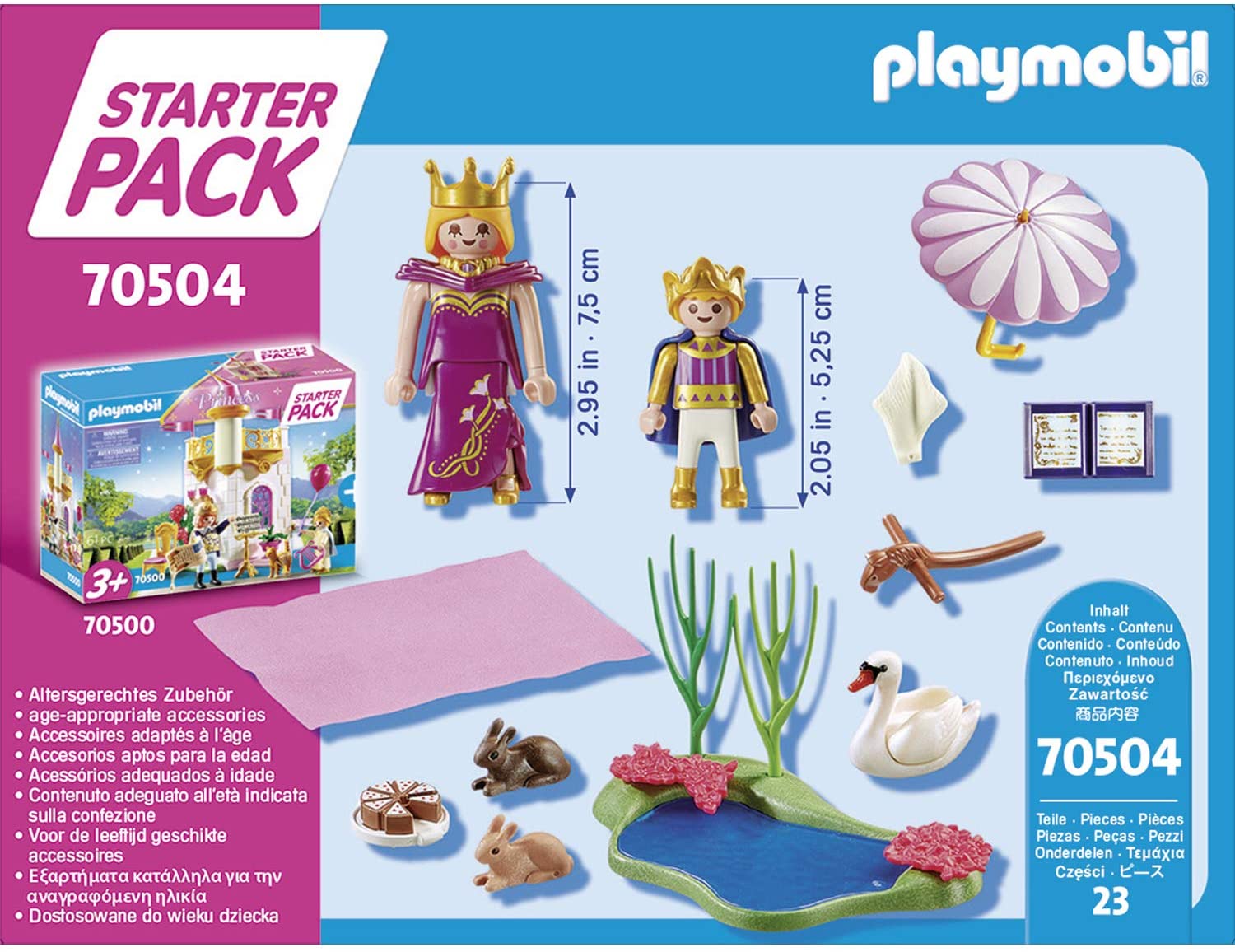 Jouet Playmobil - 70504 - Starter Pack Reine et Enfant 2