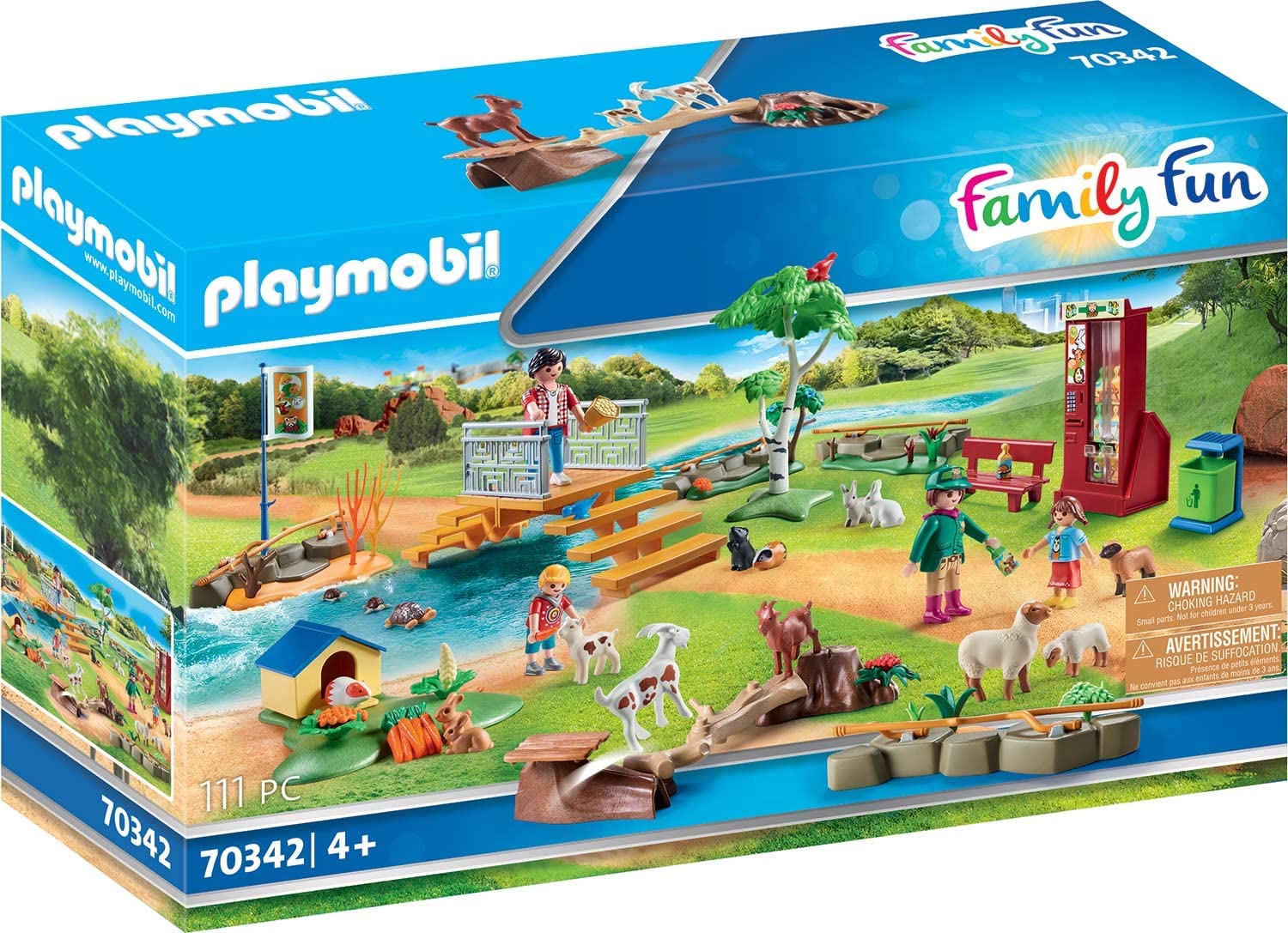 Jouet Playmobil - 70342 - Family Fun - Jardin Animalier Multicolore