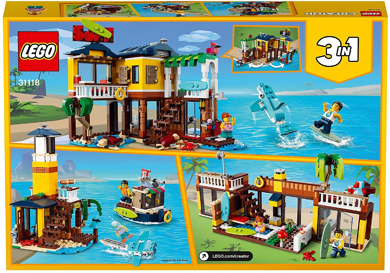LEGO - Creator 3 en 1 - 31118 - Surfeur Cabane Phare 2
