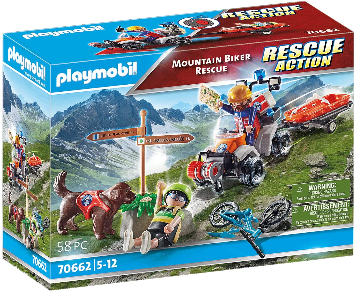 Jouet Playmobil - 70662 - Rescue Action - Mountain Biker Rescue