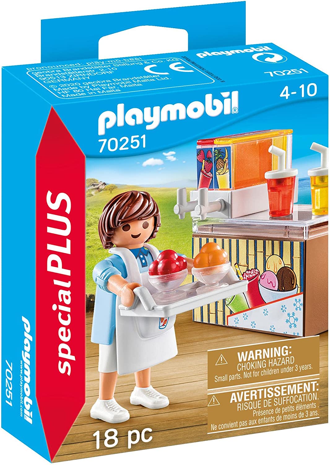 Jouet Playmobil - 70251 - Spécial PLUS - Vendeur de sorbets Multicolor