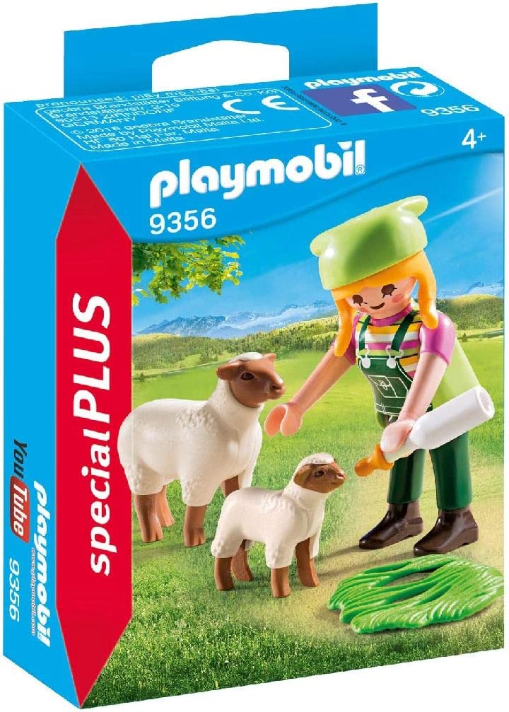 Jouet Playmobil - 9356 - Spécial PLUS - Fermière avec moutons