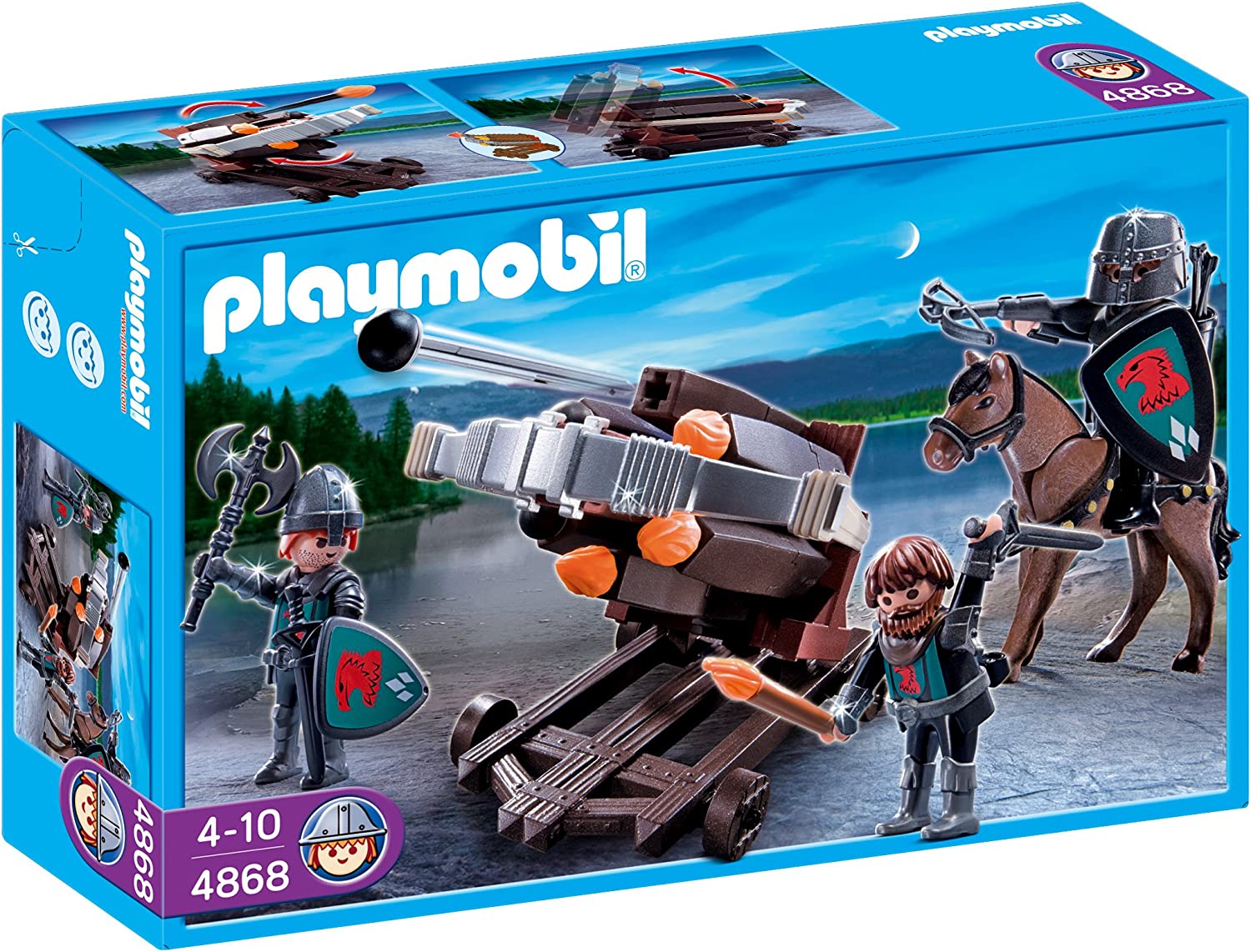 Jouet Playmobil - 4868 - Baliste à 6 projectiles et chevaliers du Faucon 1