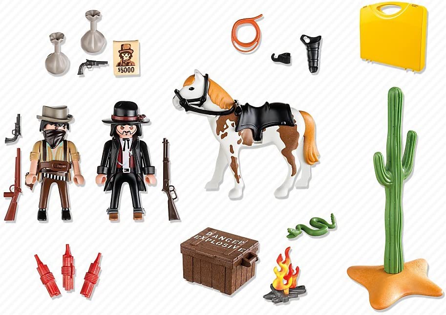2 Paia Di Manicotti Neri Playmobil Western - Accessori Vintage Per Cow Boy - Mai Usati