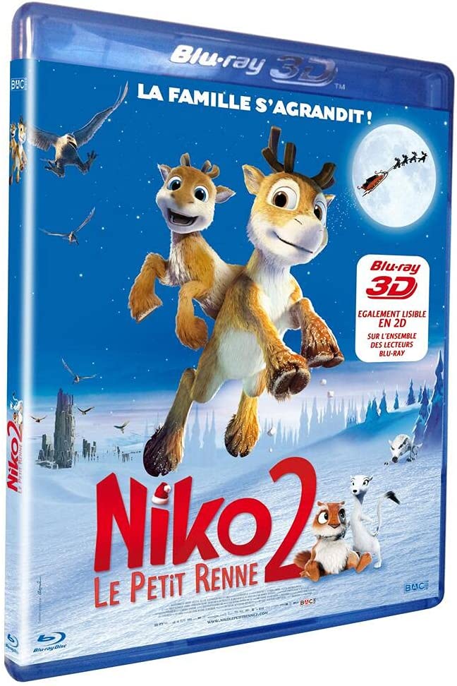 film anime blu-ray Niko le petit renne 2 3D compatible 2D