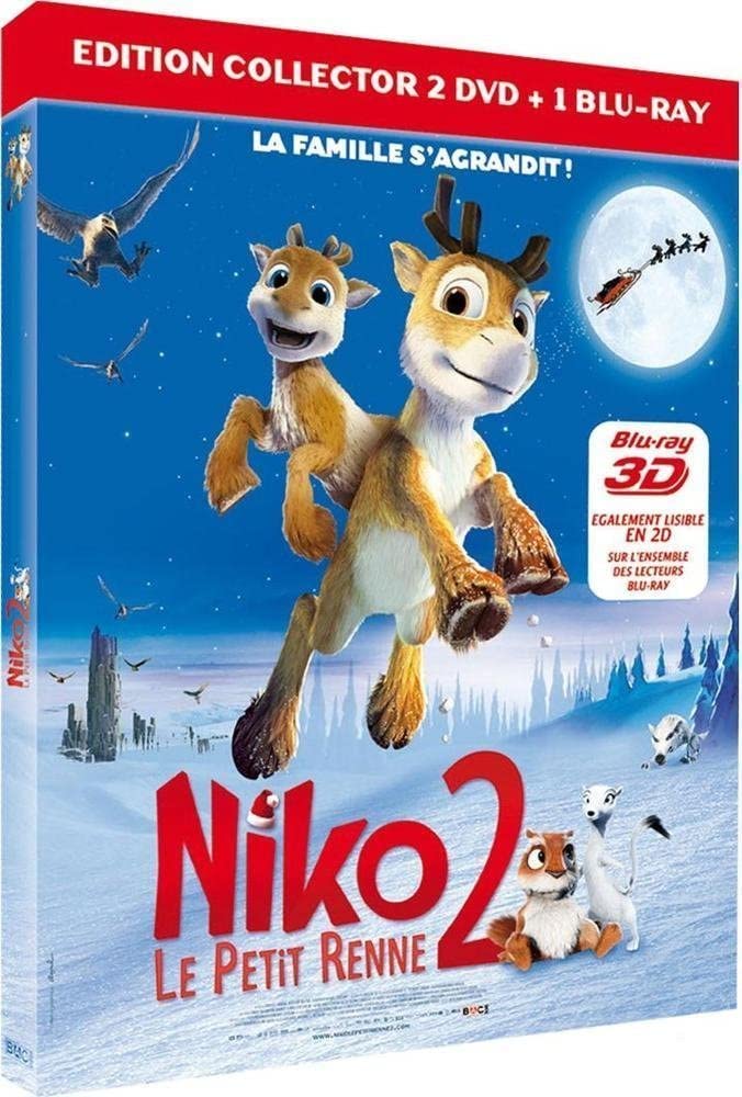 film anime blu-ray Niko le petit renne 2 edition collector DVD + 3D compatible 2D