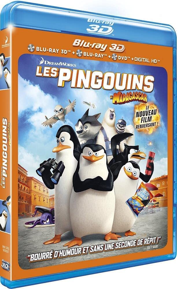 film anime blu-ray 3D Les Pingouins de Madagascar
