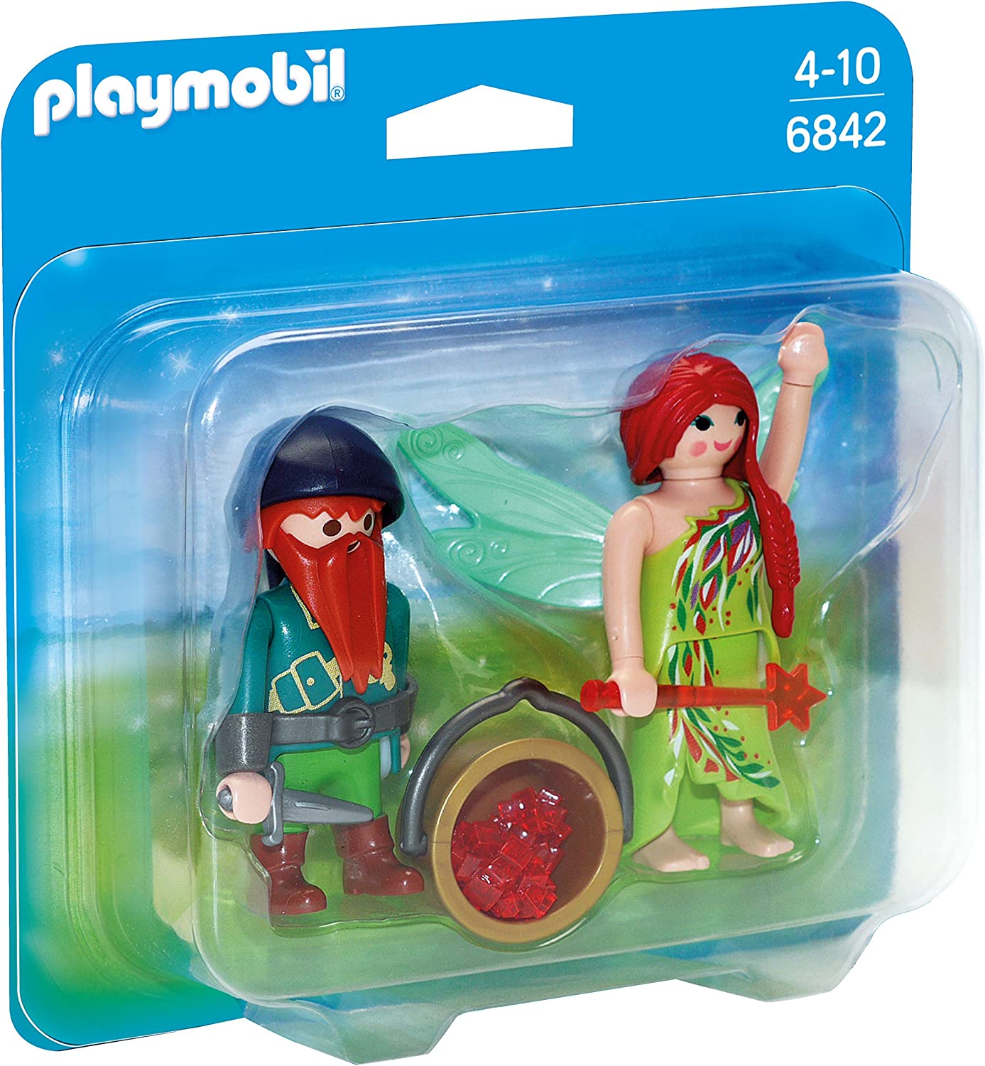 Jouet Playmobil - 6842 - Fée et nain de la foret