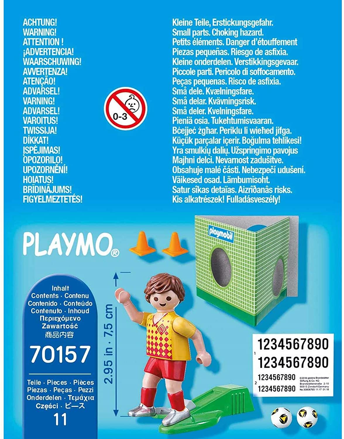 Jouet Playmobil - 70157 - Joueur de foot et but 2