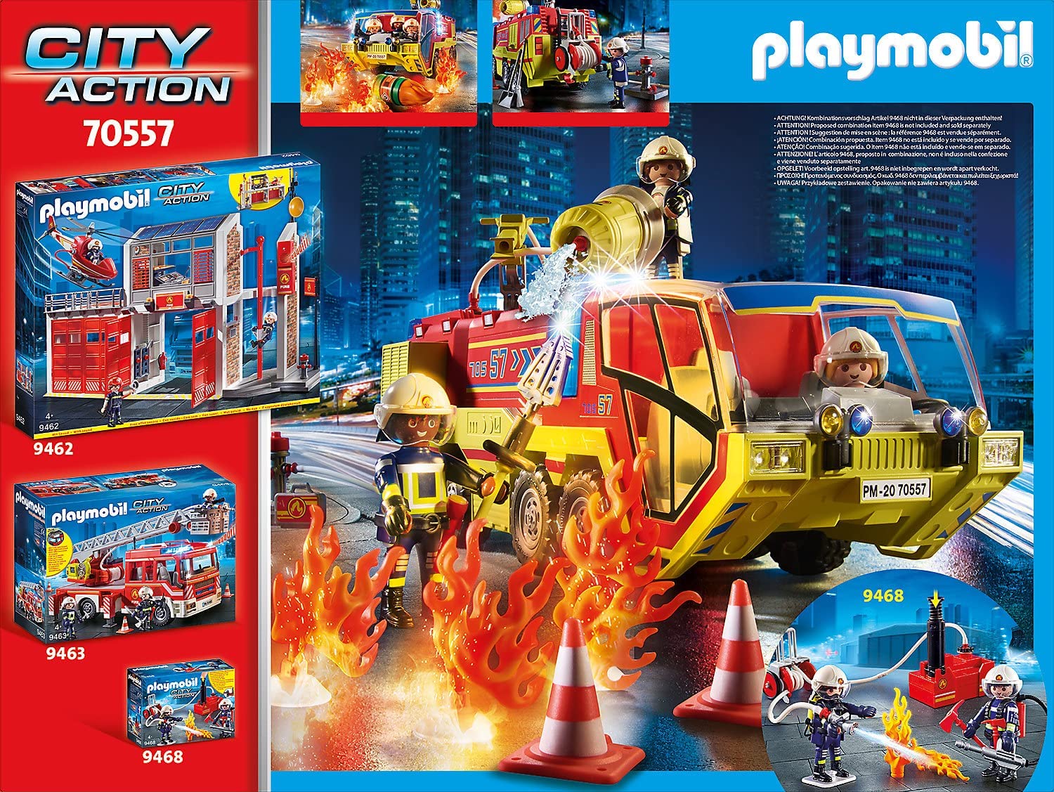 Playmobil - 70557 - City Action - Camion de Pompiers et véhicule enflammé 2