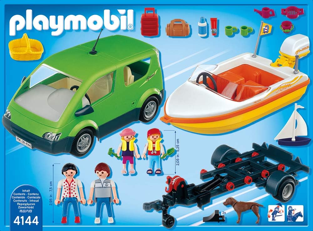 Playmobil - 4144 - Family Fun - Voiture familiale avec remorque porte-bateaux 2