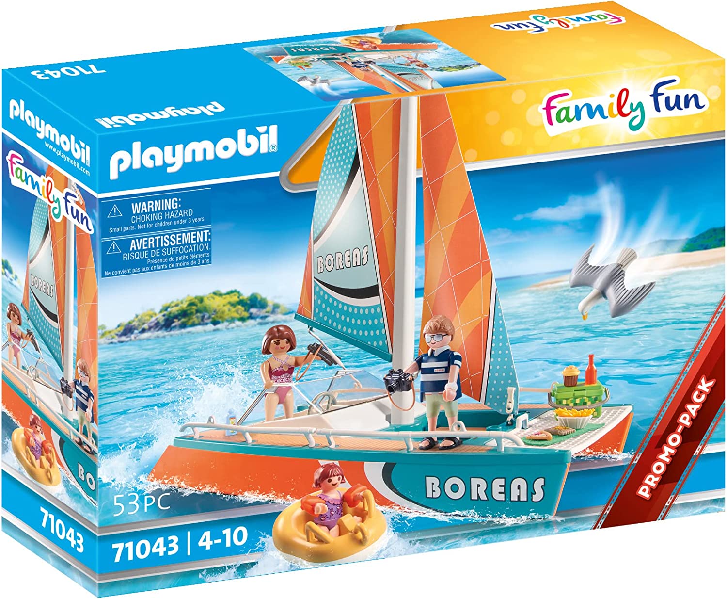 Playmobil - 71043 - Family Fun - Catamaran Vacances à la mer