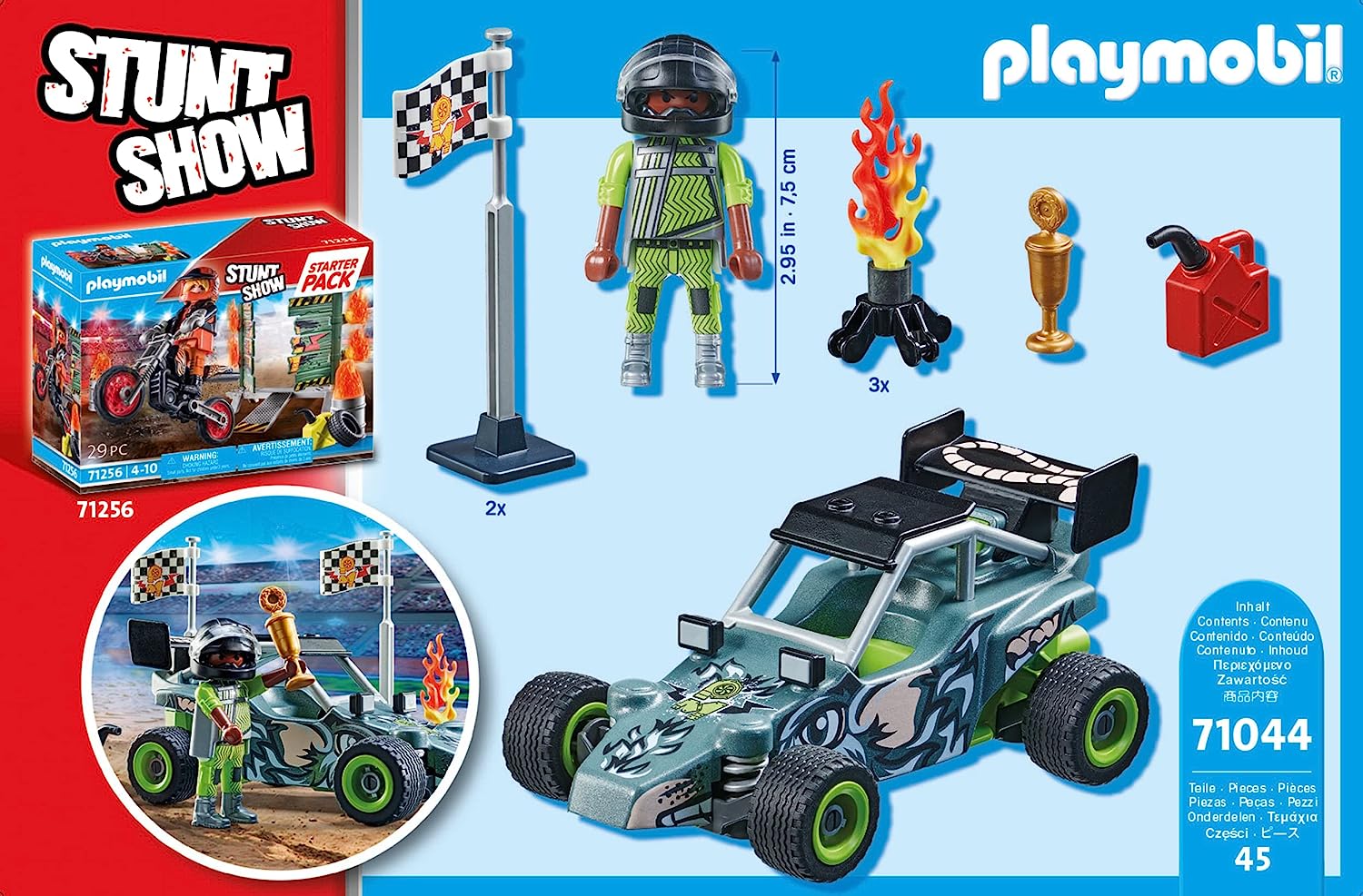 Playmobil - 71044 - Stunt Show - Cascadeur et Buggy tous terrains 2