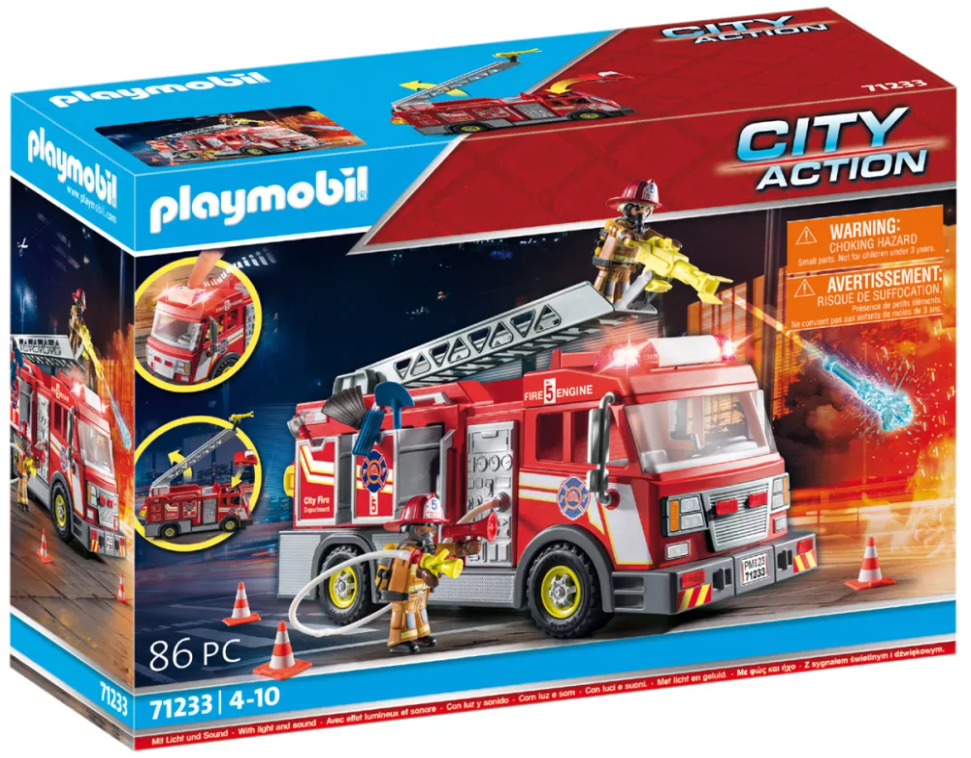 Playmobil - City Action - 71233 - Camion de pompier