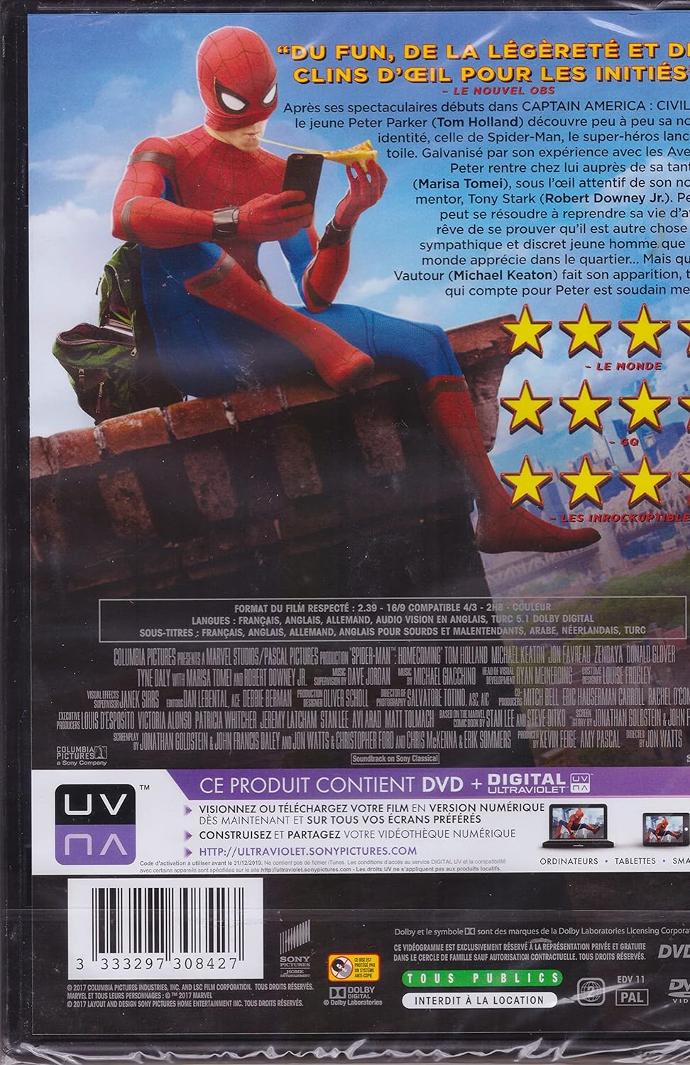 film dvd fantastique spider-man home coming 2