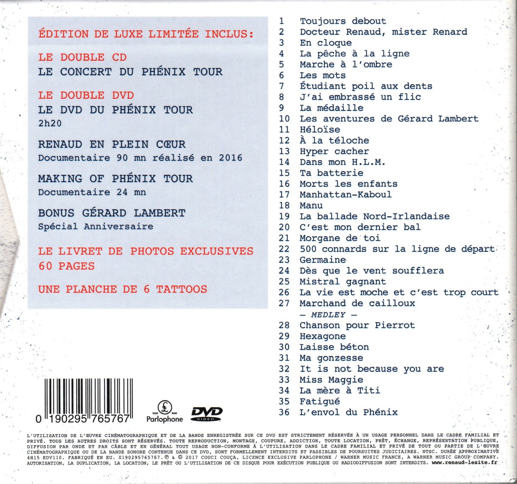 Occasion Coffret Renaud Phénix Tour 2