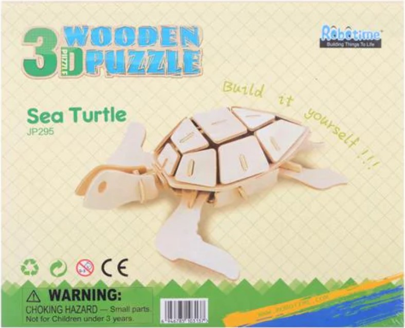 Puzzle en bois 3D Robotime Tortue de mer
