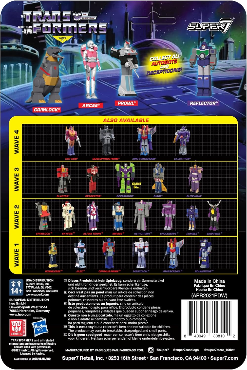 Jouet SUPER7 Transformers reaction wave 5 reflector 2