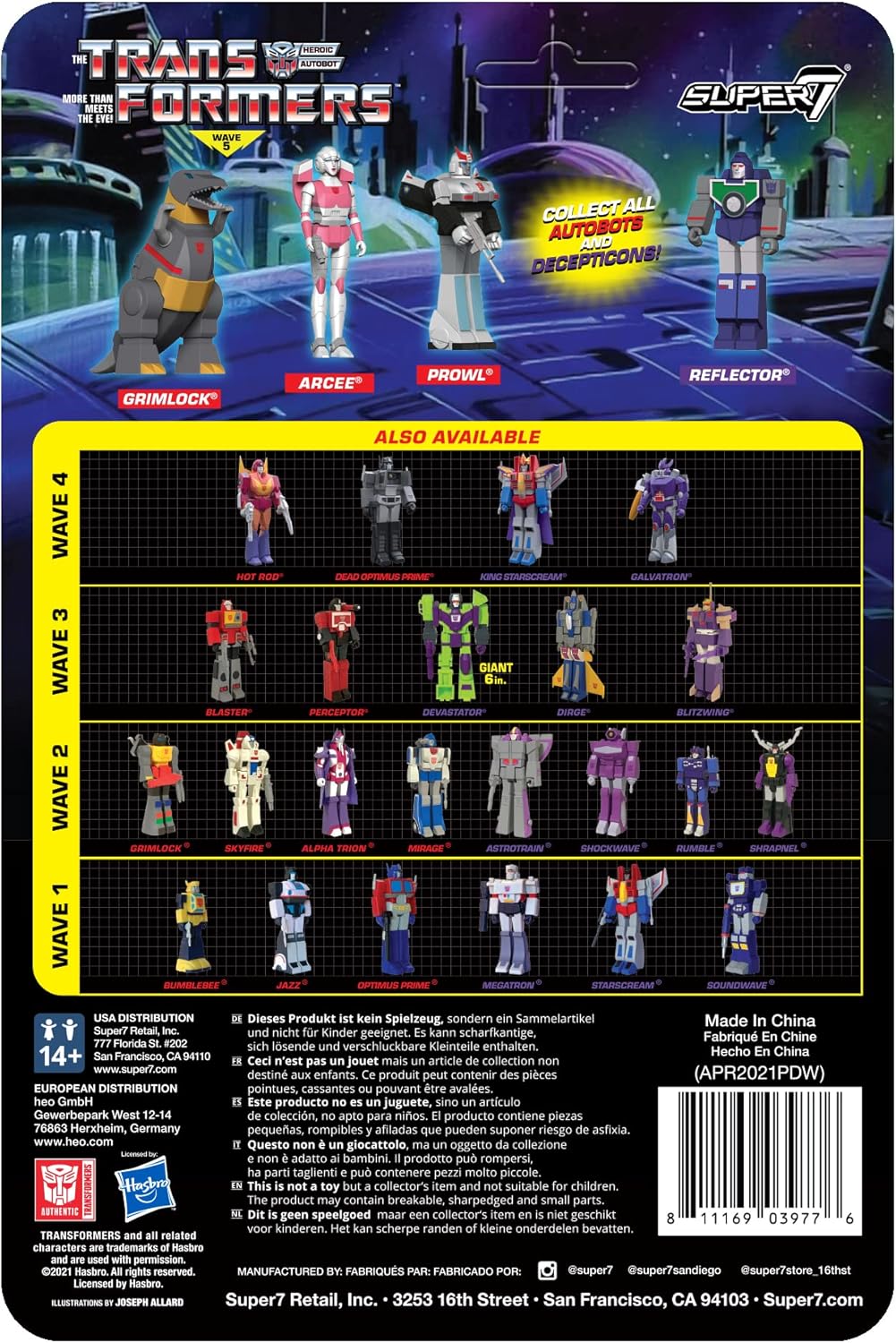 Jouet SUPER7 Transformers reaction wave 5 arcee 3