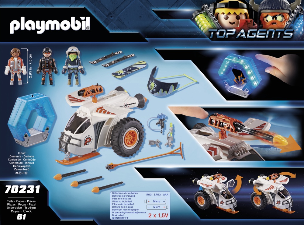 Playmobil - 70231 - Top agents - Agents spéciaux véhicule des neiges 2