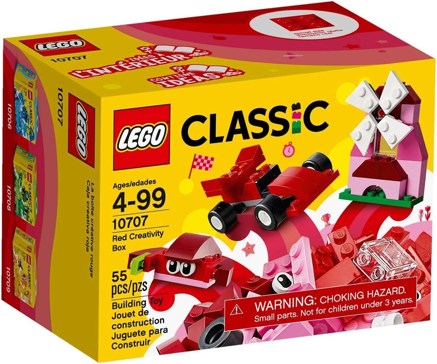Jouet lego 10707 classic boîte creative rouge