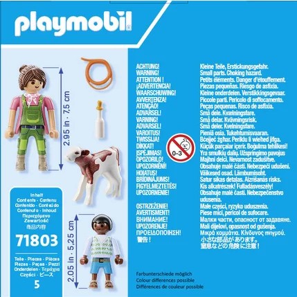 Playmobil - 71803 - Duopack - Fermière et enfant avec veau 2