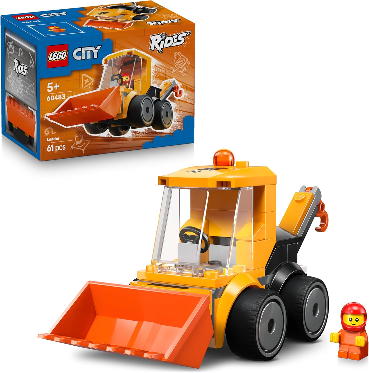 LEGO - 60483 - City - véhicules - tractopelle 1