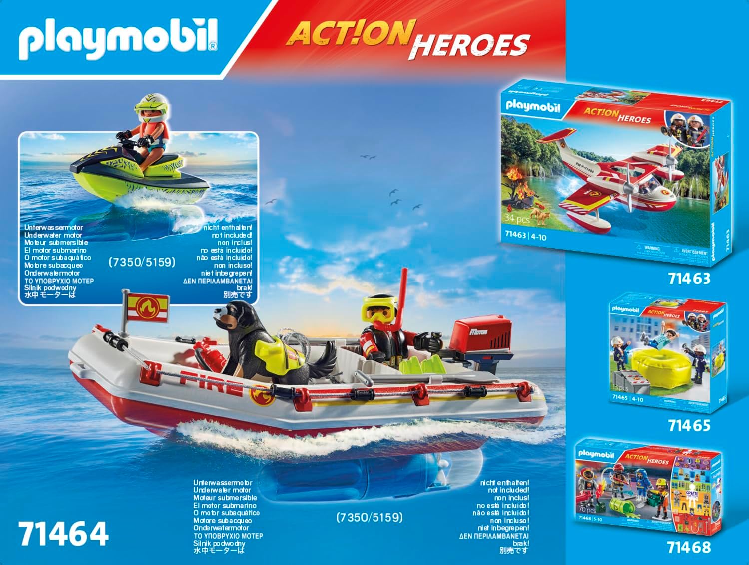 Playmobil - 71464 - City action - Bateau de pompier et scooter des mers 2