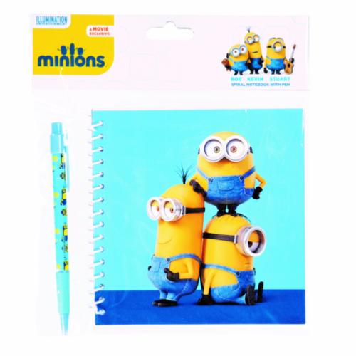 Notebook-spiral-avec-stylo-Minions-zoom