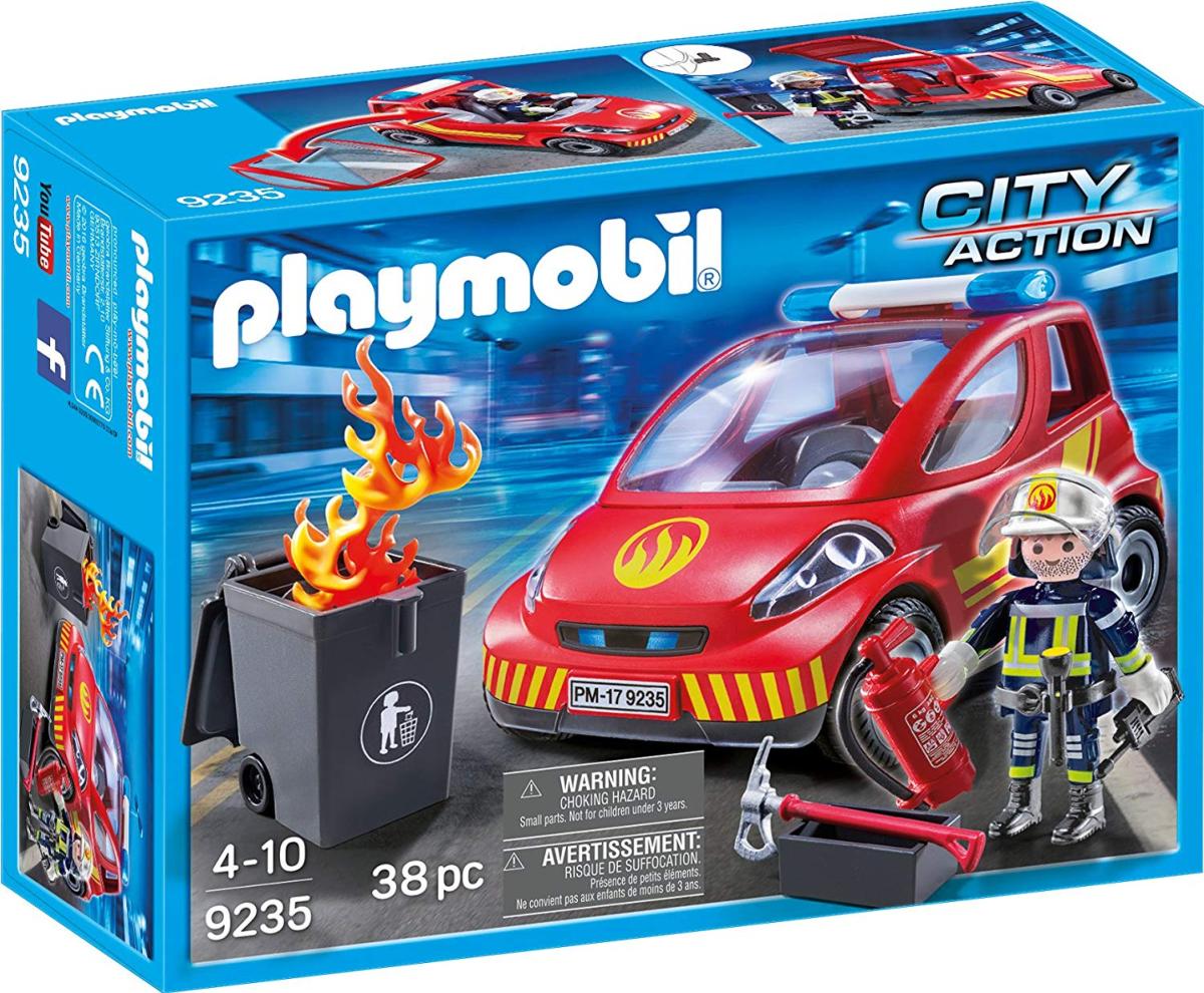 Jouet-Playmobil-9235-Pompier-avec-vehicule-d-intervention-1-zoom