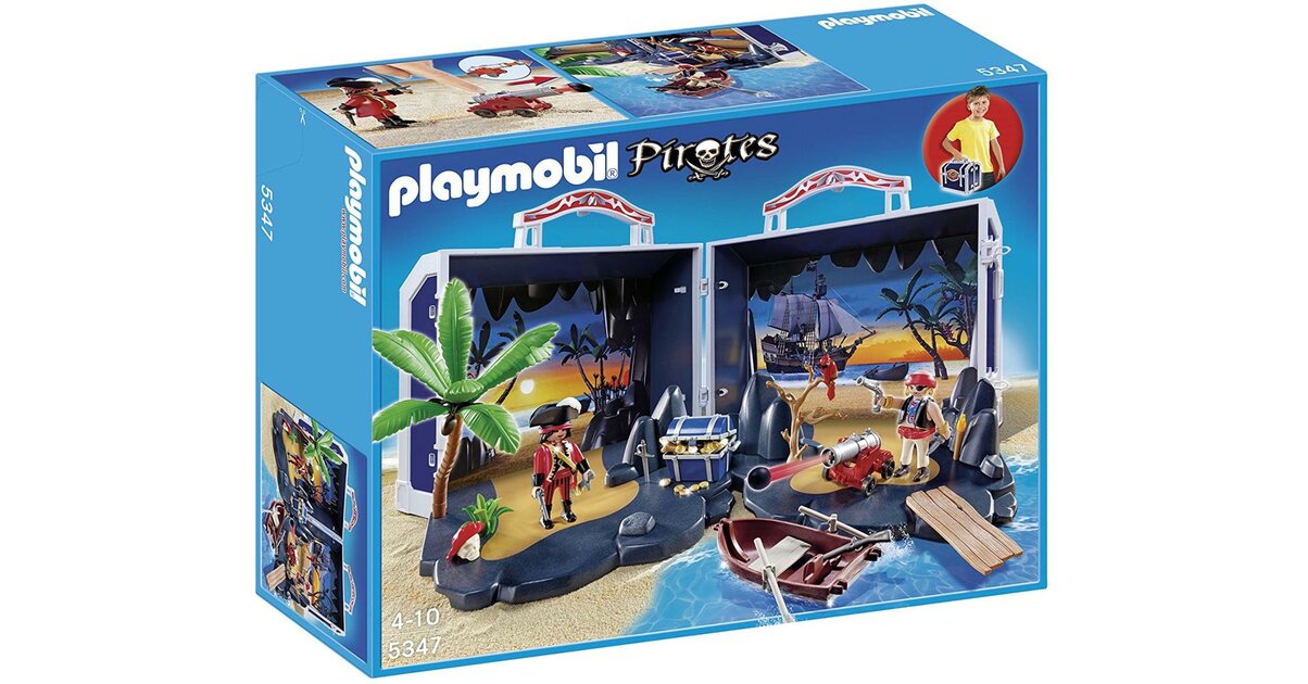 Coffre à Trésor Playmobil Avec 30 Pièces D'or Doubles - Thème Pirates/médiéval, Pièces Détachées Occasion