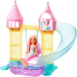 Jouet Mattel Barbie Dreamtopia Coffret Aire de Jeux château de sable avec poupée Chelsea sirène et Figurine Ourson-Triton 5