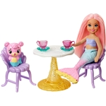 Jouet Mattel Barbie Dreamtopia Coffret Aire de Jeux château de sable avec poupée Chelsea sirène et Figurine Ourson-Triton 6