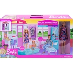 Jouet Mattel - FXG55 - Barbie + Sa Maison a Emporter - Maison de Poupee Repliable + Transformable - 1 Poupee 1