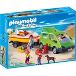 Playmobil - 4144 - Family Fun - Voiture familiale avec remorque porte-bateaux