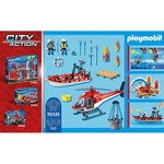 Playmobil - 70335 - City Action - Hélicoptère et bateau de pompier 2