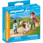 Playmobil - 71803 - Duopack - Fermière et enfant avec veau