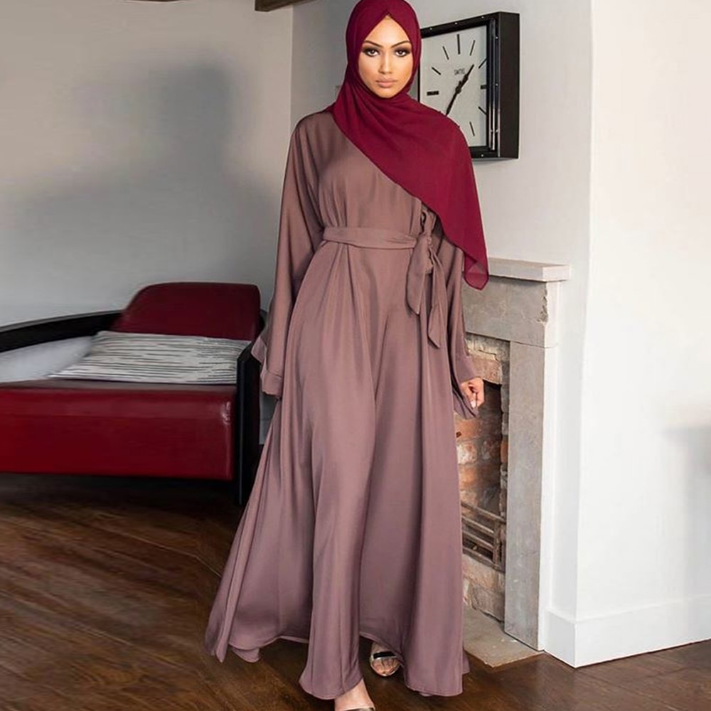  Abaya  Robe avec  Hijab  pour femmes musulmanes Kaftan 