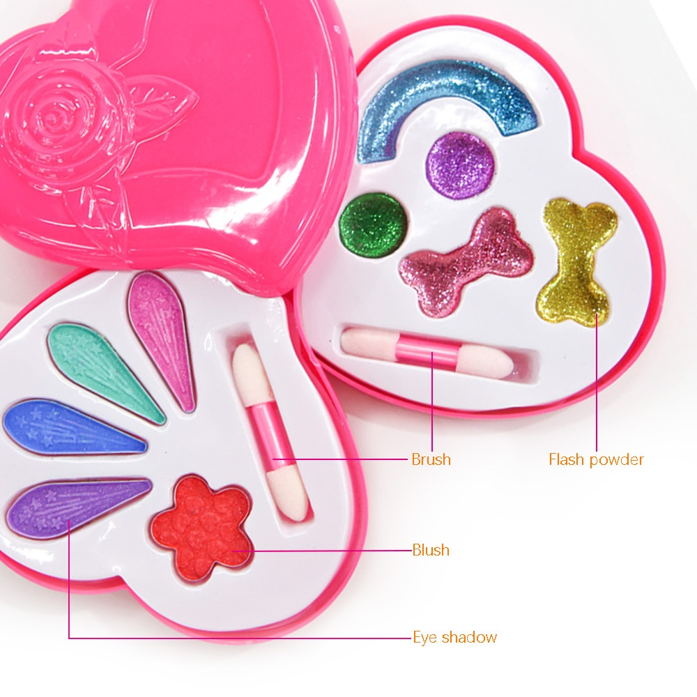 Enfants-maquillage-ensemble-de-jouets-semblant-jouer-princesse-rose-maquillage-beaut-s-curit-Non-toxique-Kit