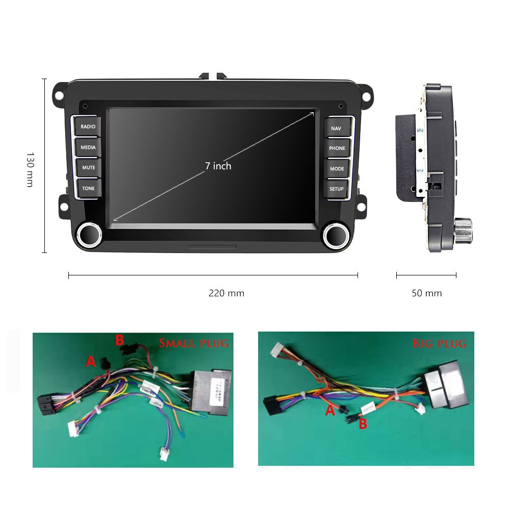 Lecteur Multim Dia De Voiture Podofo Android Din Pour Vw Golf Polo