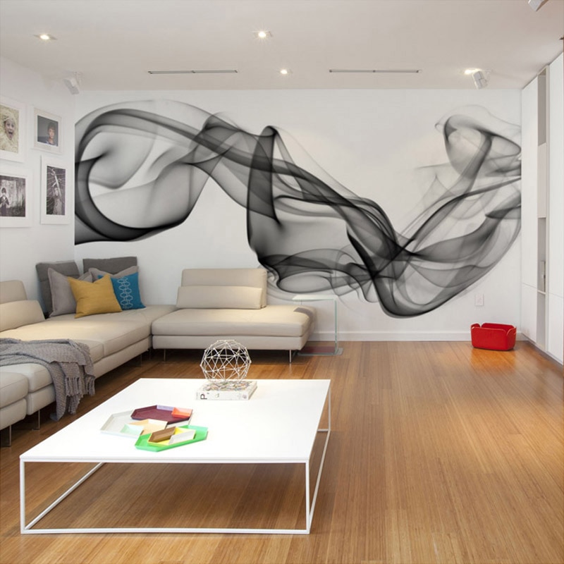 Papier peint Mural  personnalis  nuages de fum e Peinture  